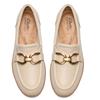 CLARKS  WOMENS  SHOE - CREAM LEATHER